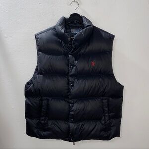 Polo Ralph Lauren Down Feather Puffer Vest Men’s Size Large Black Full Zip
